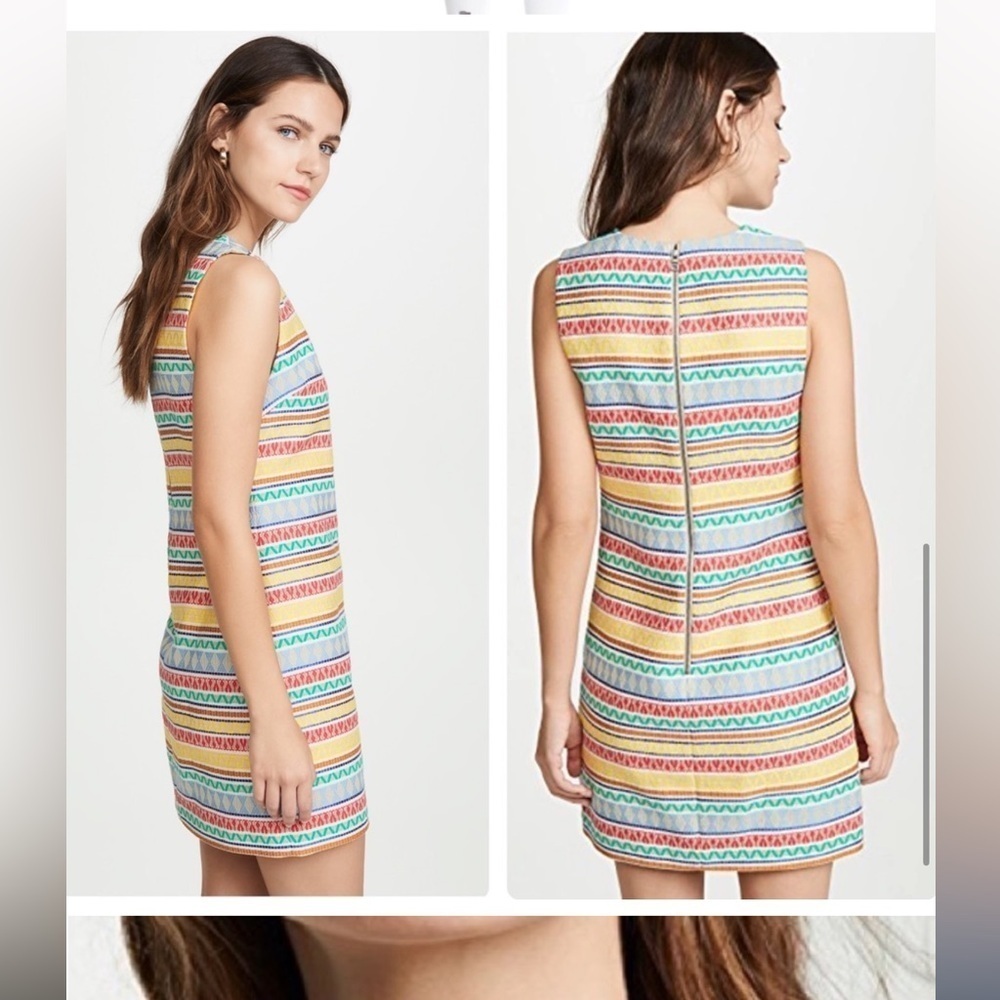 NWT Alice + Olivia Coley Striped Mini Dress Size 2